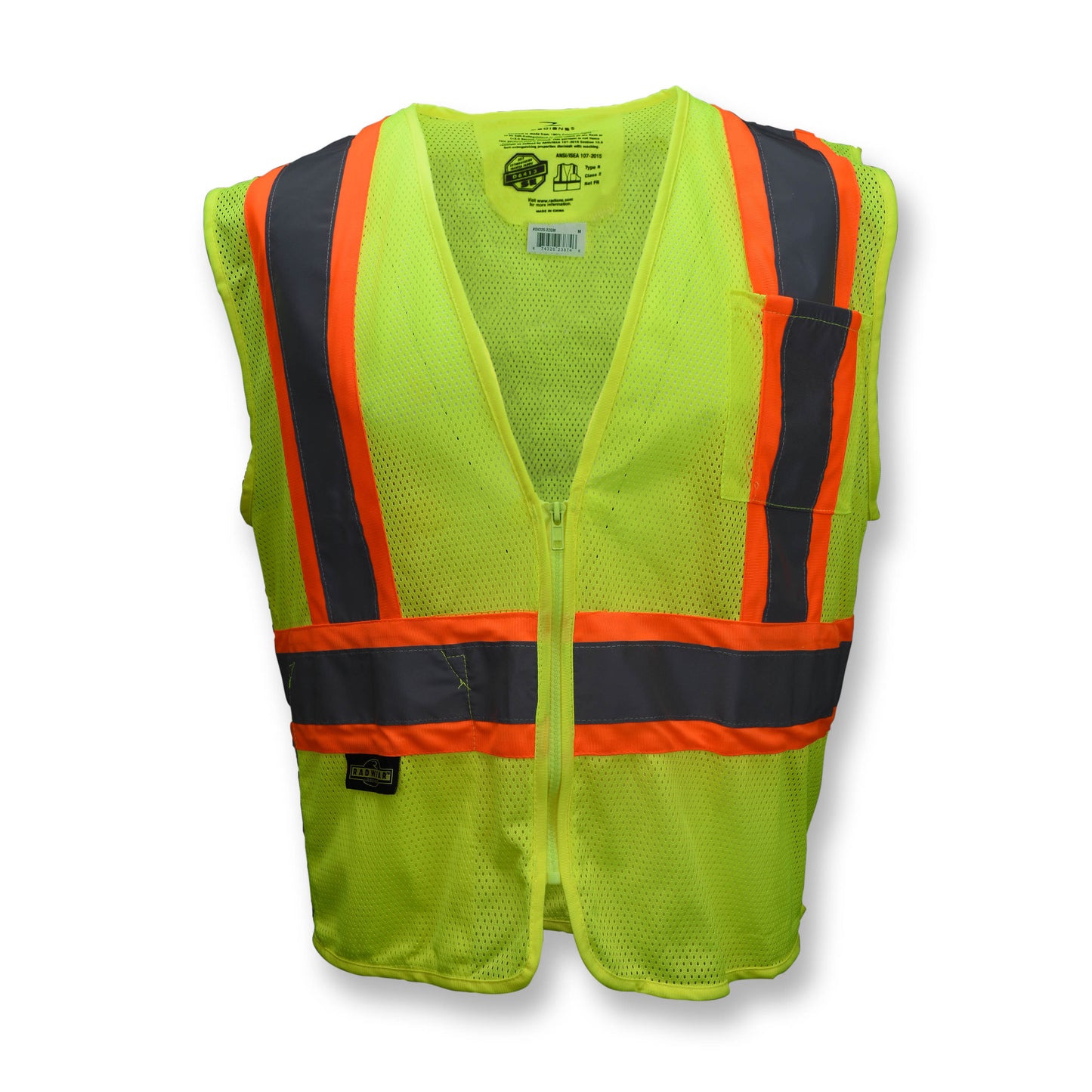SV225 Class 2 Self Extinguishing Two-Tone Trim Mesh Safety Vest - Green - Size 2X
