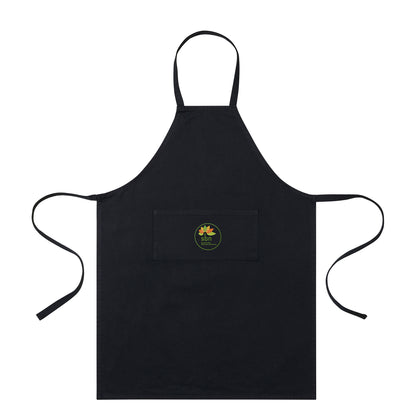Black AWARE™ Recycled Cotton Bib Front Apron With Pocket