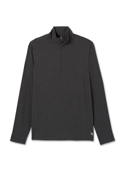 Vuori Men's Ease Performance 1/2 Zip 2.0 - Charcoal Heather - SM