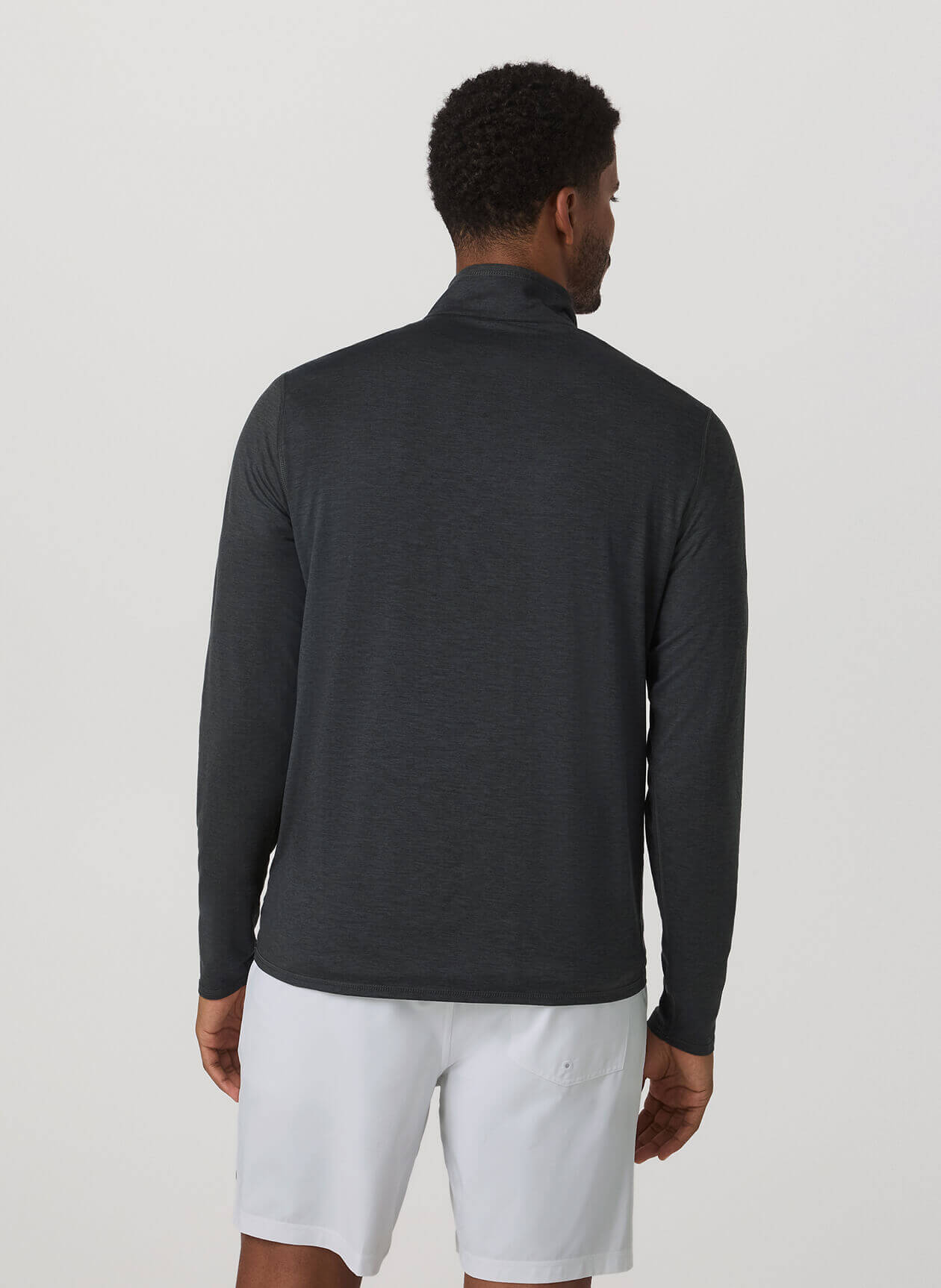 Vuori Men's Ease Performance 1/2 Zip 2.0 - Charcoal Heather - LG