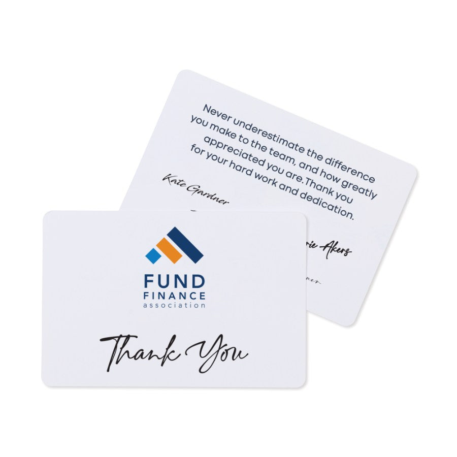 White Thanks & Appreciation Greeting Card