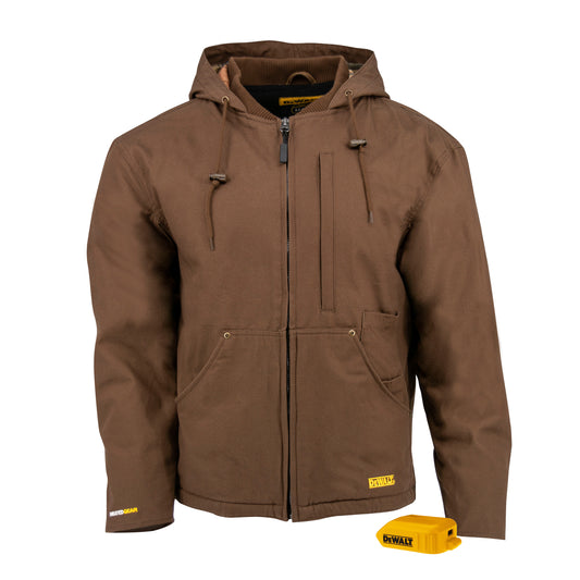 DCHJ076ATB Men's Heated Heavy Duty Work Coat without Battery - Tobacco - Size XL