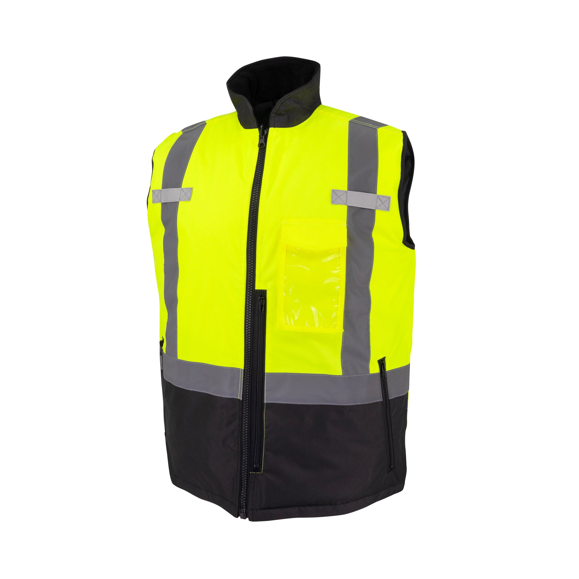 SJV41B Class 2 Hi-Vis Reversible Insulated Vest - Green / Black - Size XL