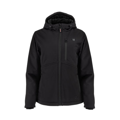 RHG-J101 Women's Soft Shell Heated Jacket Kit with Battery - Black - Size 2X