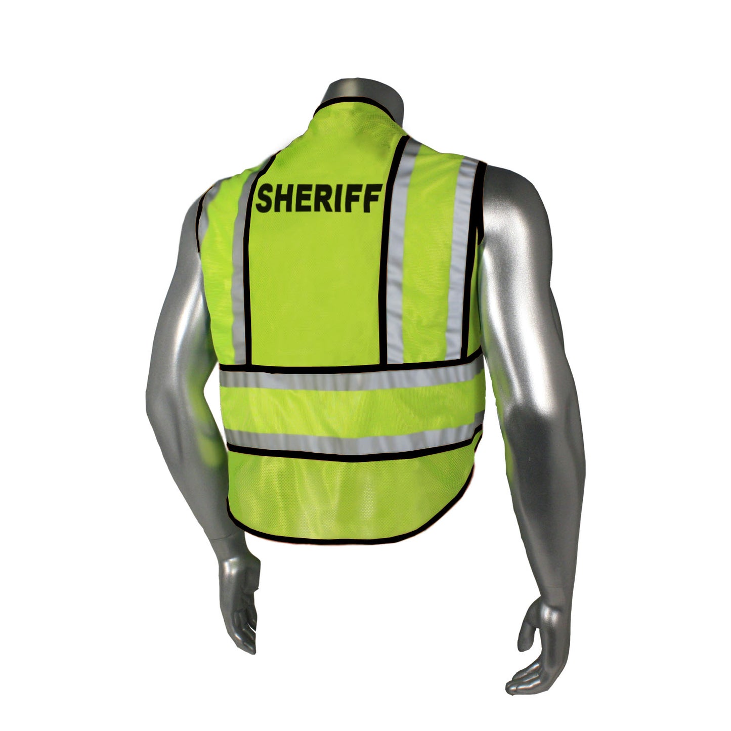 LHV-207-SPT Class 2 Breakaway Vest - Police - Orange Trim - Green - Size 2X-4X