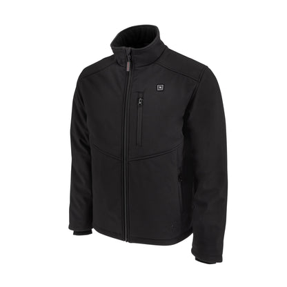 RHG-J100 Men's Soft Shell Heated Jacket Kit with Battery - Black - Size XL