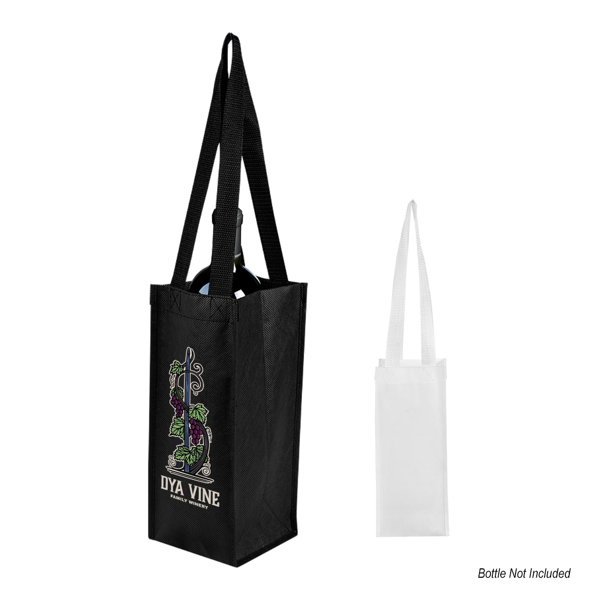 Venice rPET Non-Woven Laminated Wine Bag plain grouped
