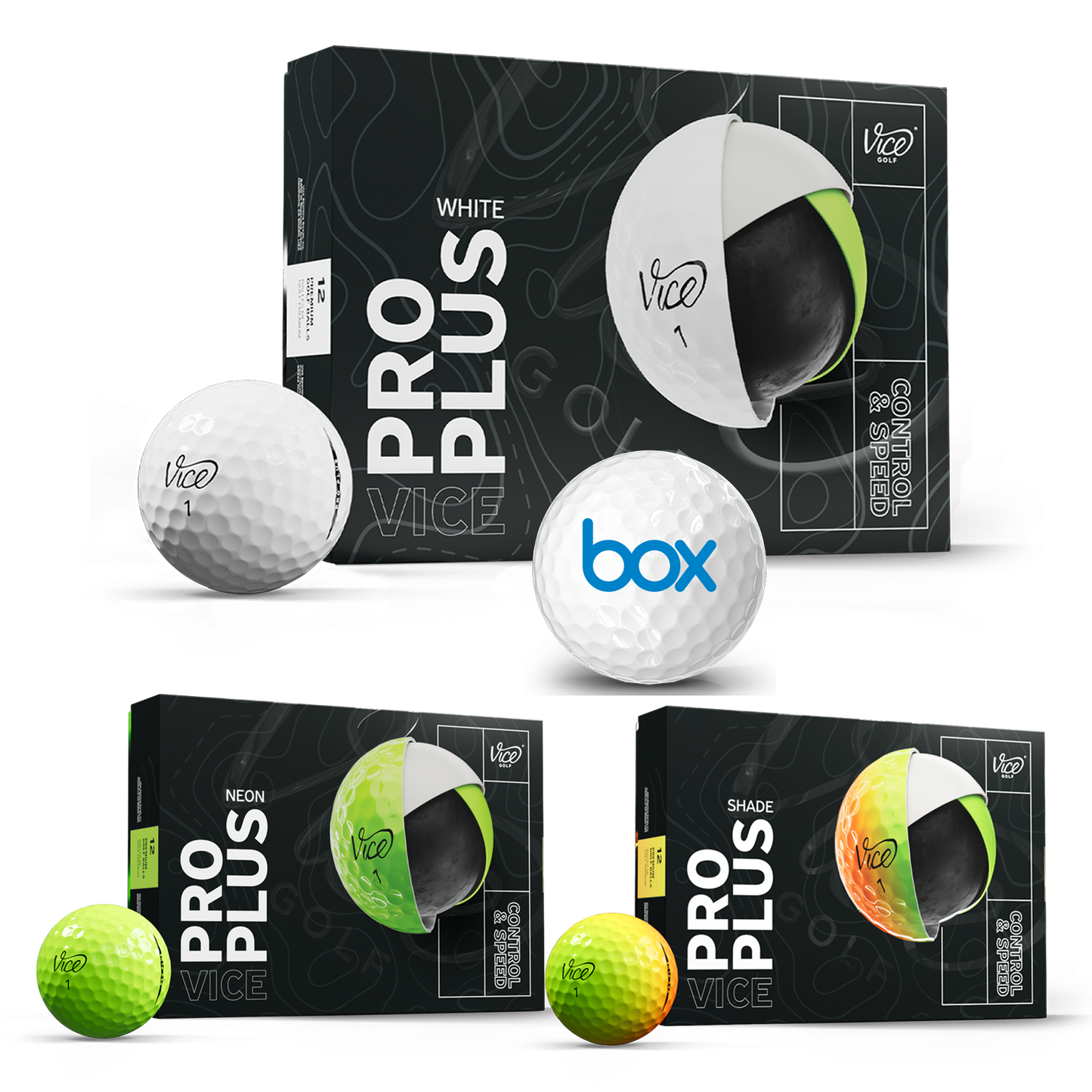 Lime Vice Pro Plus Golf Balls