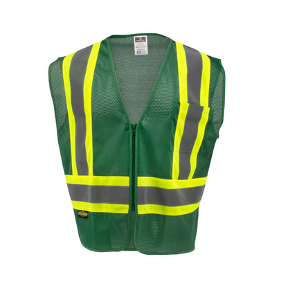 SV22-1 Economy Type O Class 1 Two Tone Safety Vest - Blue - Size 2X