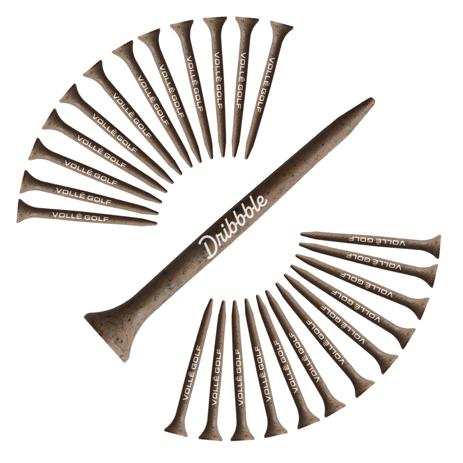 Mocha Volle Golf Coffee Tees 25 Ct