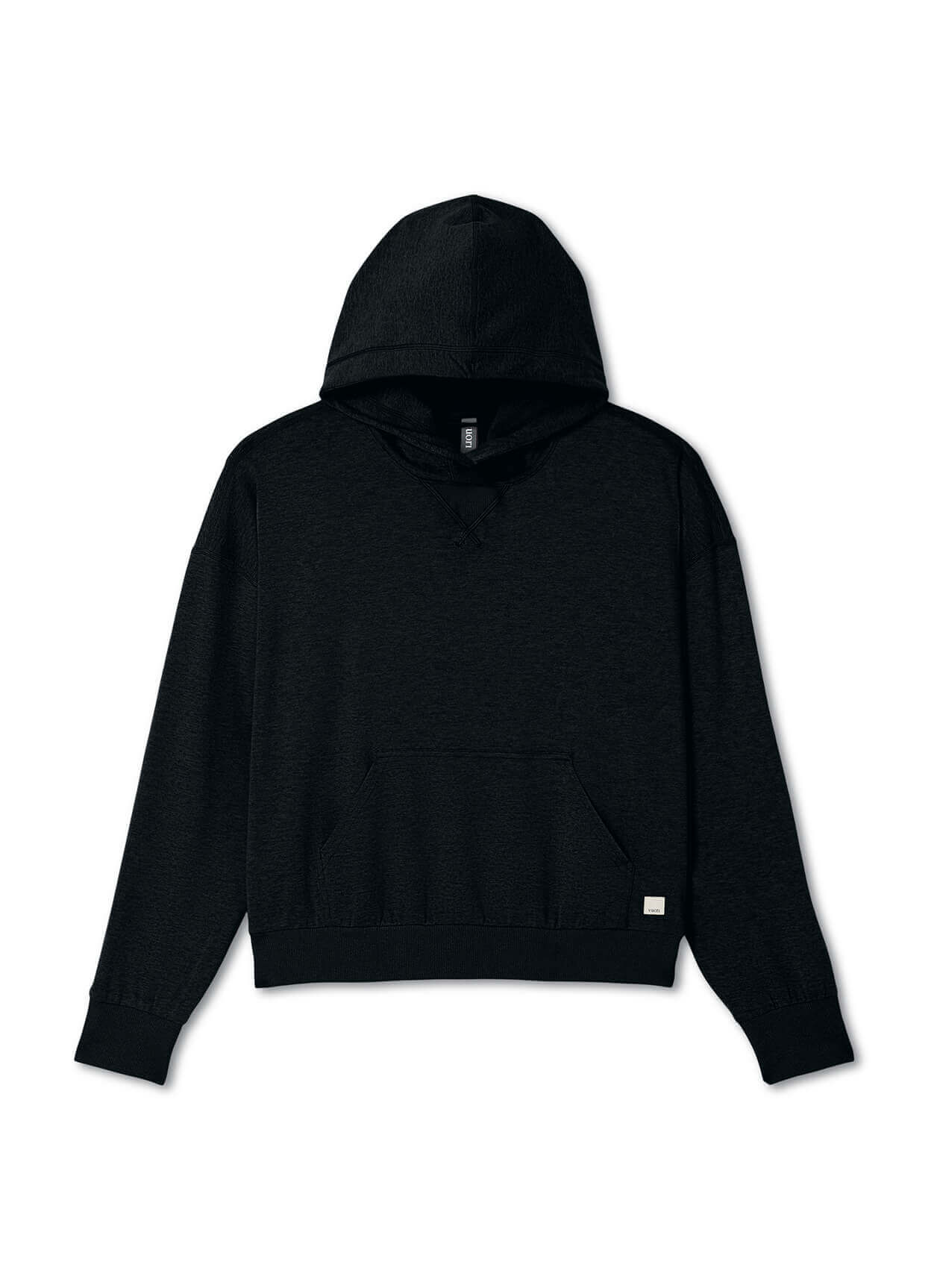Vuori Women's Halo Modern Pullover Hoodie - Black Heather - XS