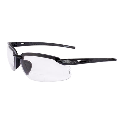 ES5 Bifocal Safety Eyewear - Crystal Brown Frame - HD Brown Lens - 1.5 Diopter