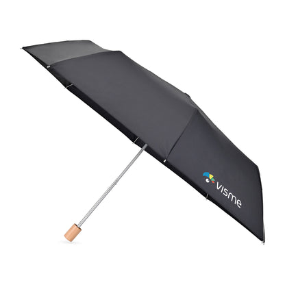 Black Elements 43" Recycled Manual Folding Umbrella