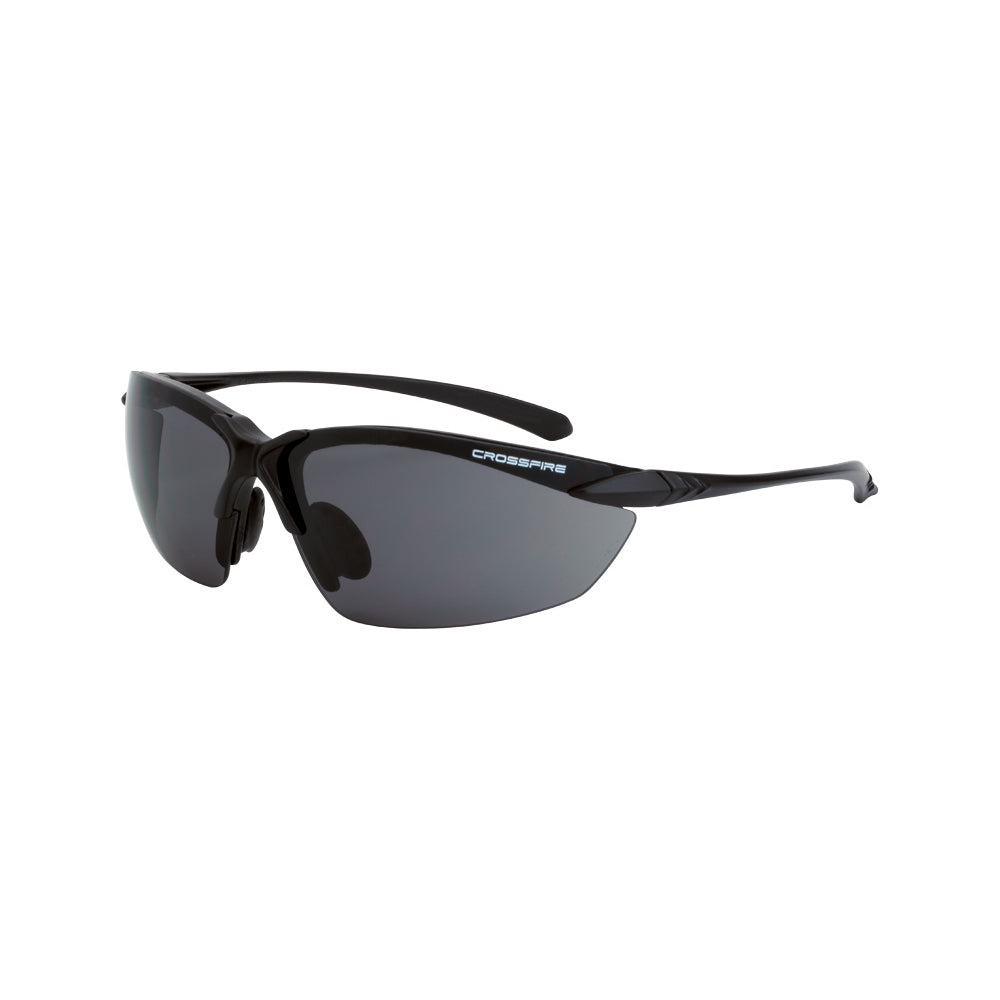Sniper Premium Safety Eyewear - Matte Black Frame - Smoke Lens