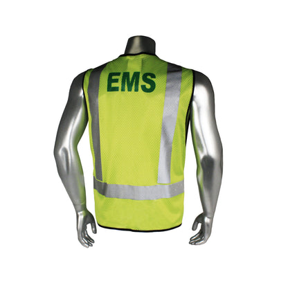 LHV-5-PC-ZR Class 2 Breakaway Vest - EMS - Black Trim - Green - Size 2X-4X