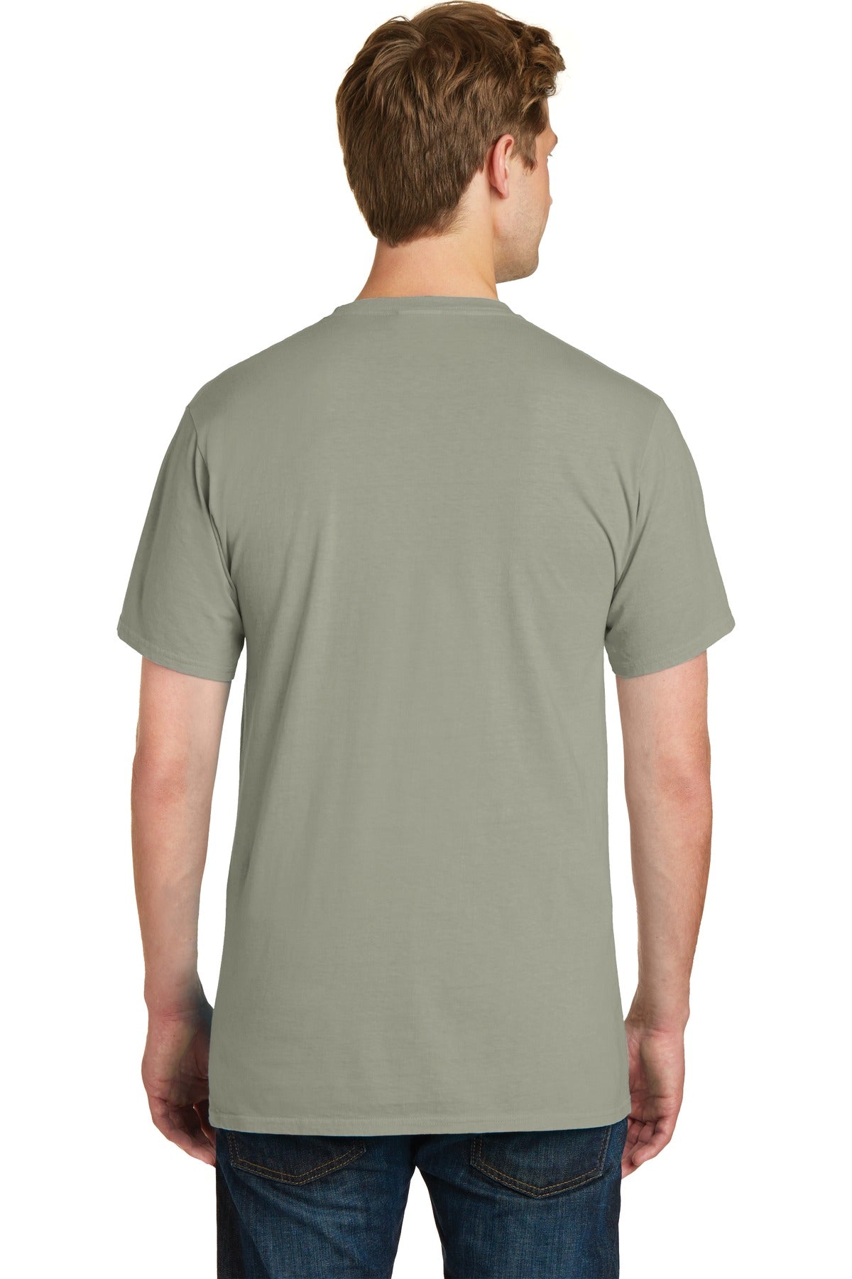 Walnut Port & Company Beach Wash Garment-Dyed Pocket Tee. PC099P