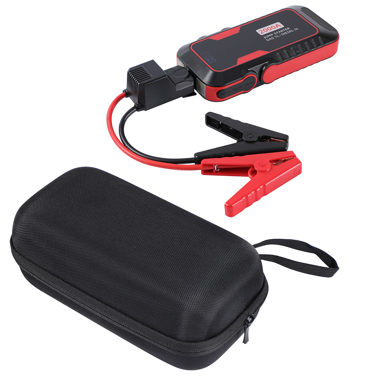 Black Pit Stop 12V 16000mAh Portable Jump Starter Kit