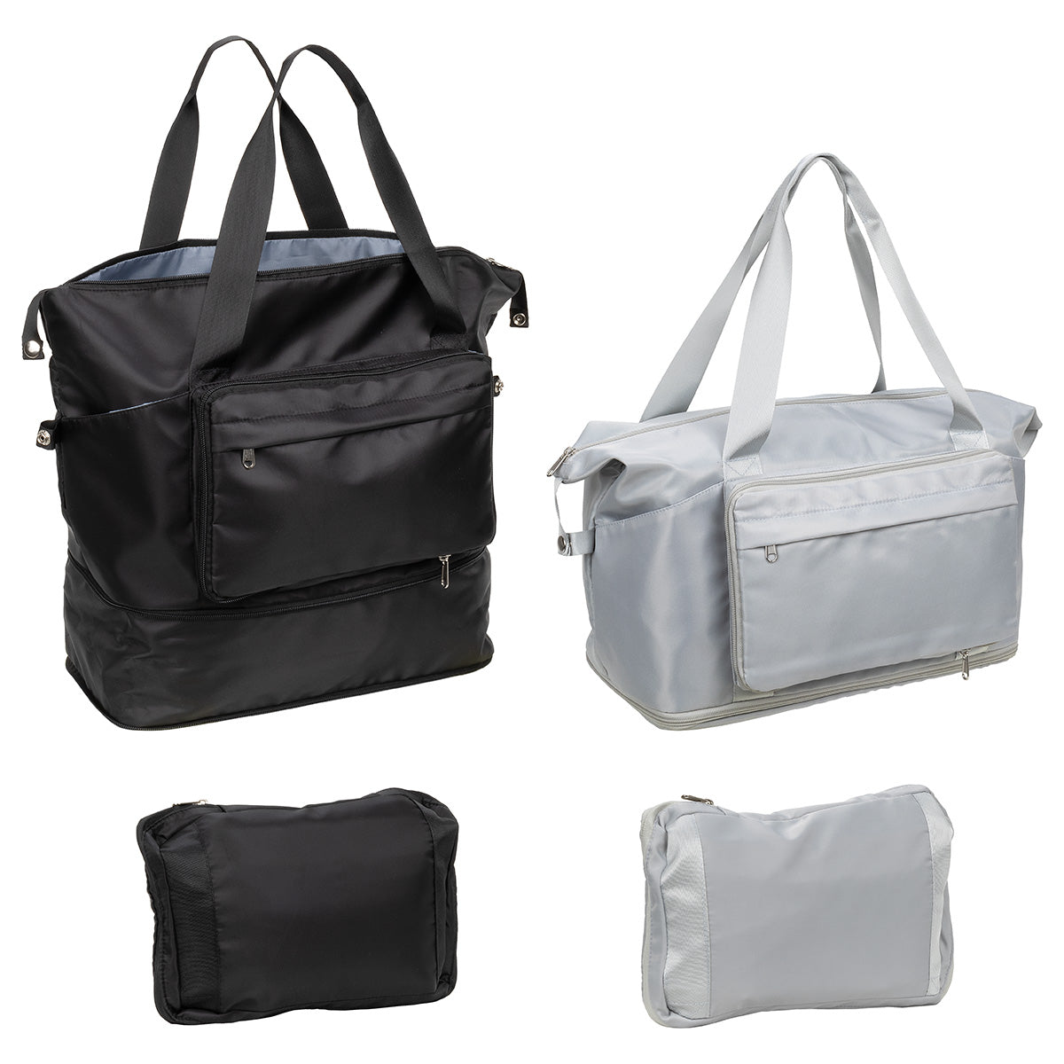 Black Caravan Expandable Polyester Travel Tote
