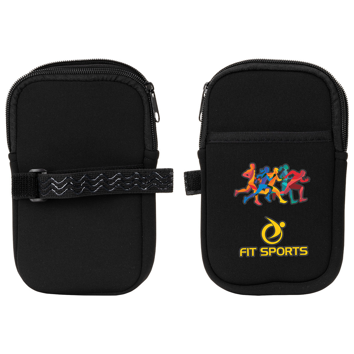 Black Cup Caddy Zippered Pouch for Large Mugs