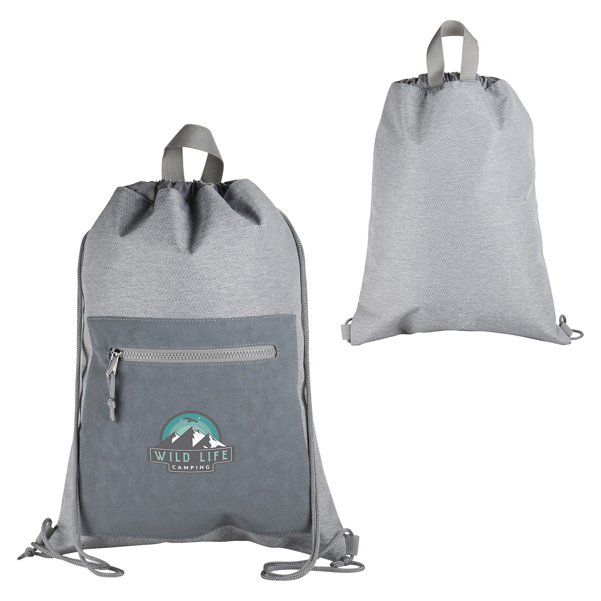 Gray Dove Drawstring Backpack