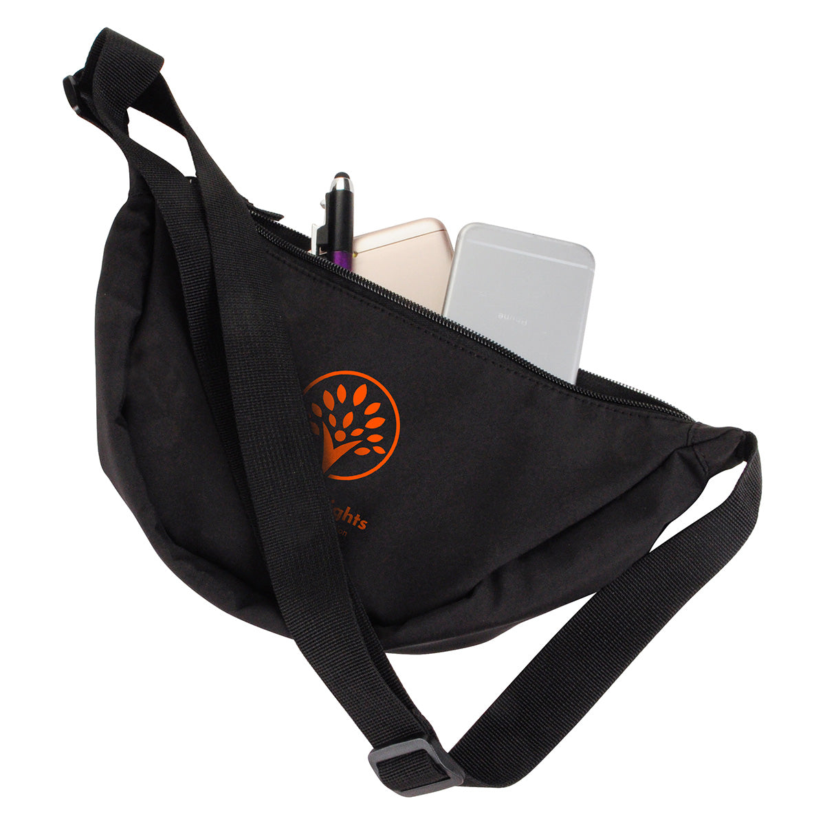 Black Lune Microfiber Waist Bag
