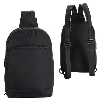 Black Nexus Split-Strap Microfiber Sling Backpack