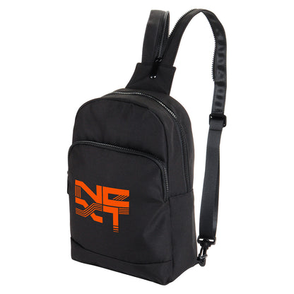 Black Nexus Split-Strap Microfiber Sling Backpack