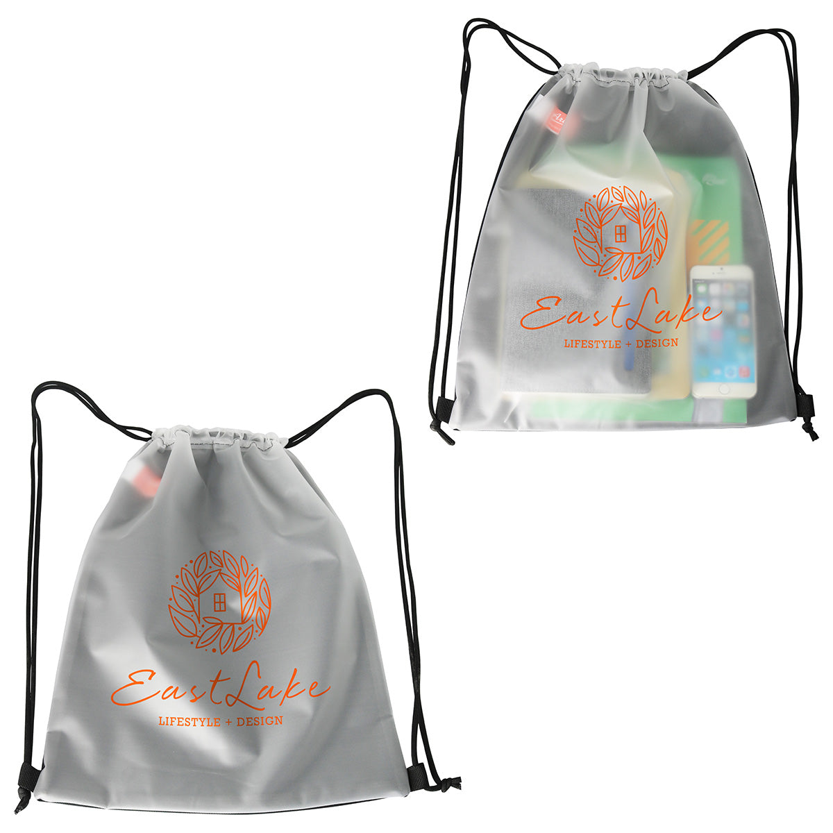 Black Pearl Soft-Touch Drawstring Bag