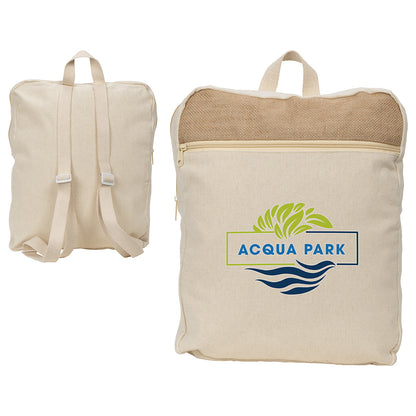 Natural Savanna Jute & Recycled Cotton Backpack