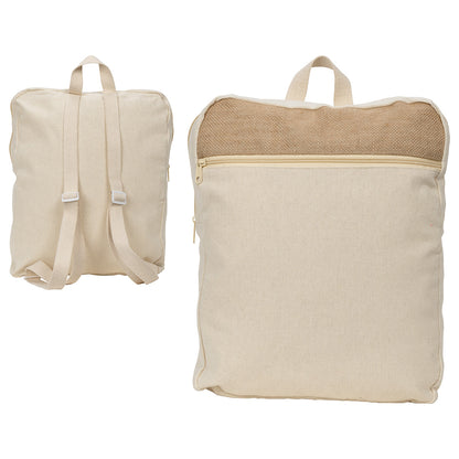 Natural Savanna Jute & Recycled Cotton Backpack
