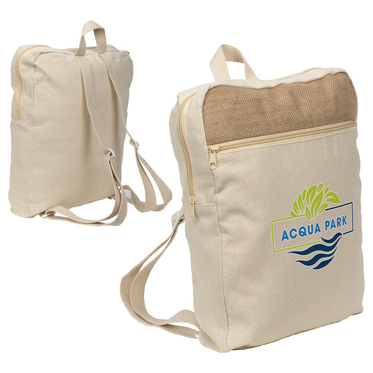 Natural Savanna Jute & Recycled Cotton Backpack