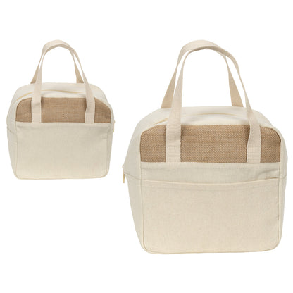 Natural Savanna Jute & Recycled Cotton Cooler Bag