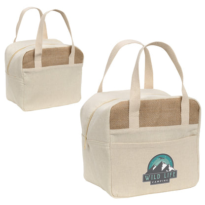 Natural Savanna Jute & Recycled Cotton Cooler Bag