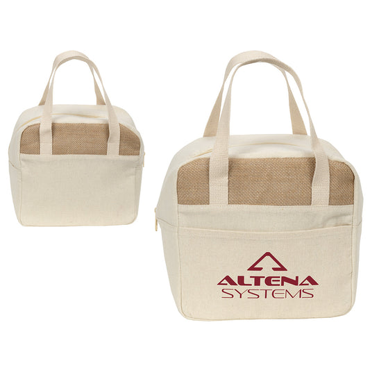 Natural Savanna Jute & Recycled Cotton Cooler Bag