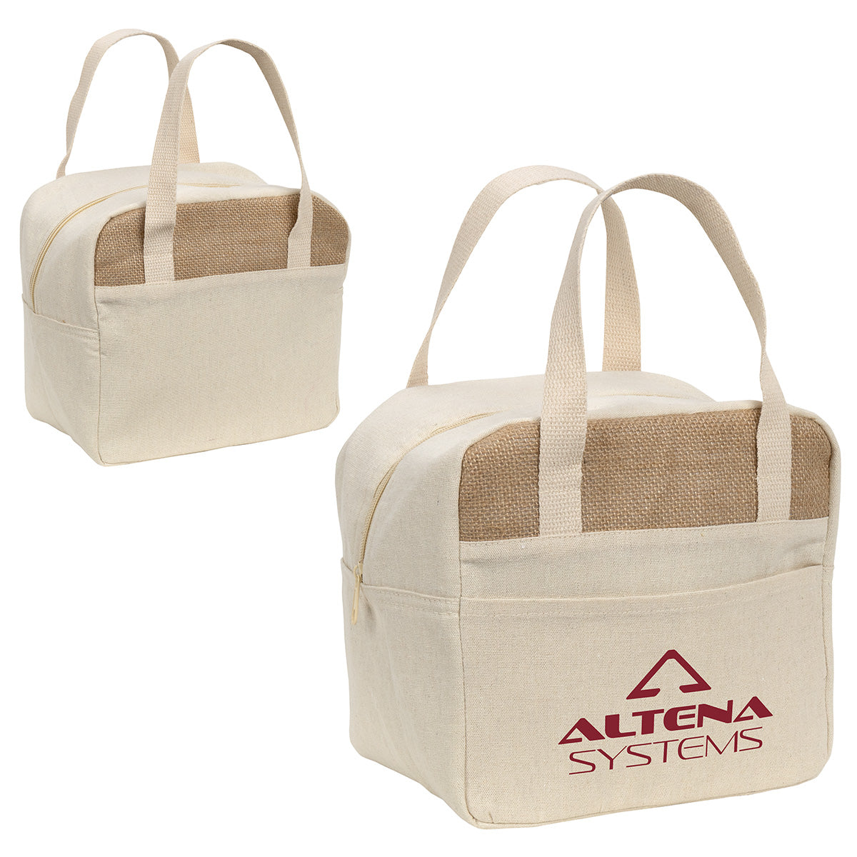 Natural Savanna Jute & Recycled Cotton Cooler Bag