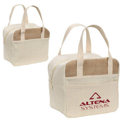 Natural Savanna Jute & Recycled Cotton Cooler Bag
