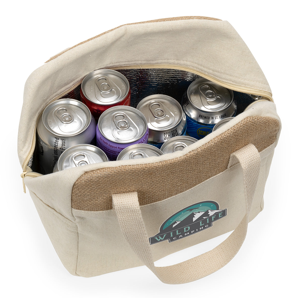 Natural Savanna Jute & Recycled Cotton Cooler Bag
