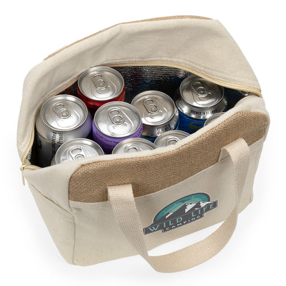 Natural Savanna Jute & Recycled Cotton Cooler Bag