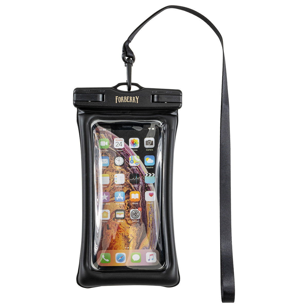 Black Best Buddy Tools® Seahorse IPX8 Waterproof Floating TPU Phone Pouch