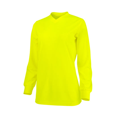 ST21W Women's Non Rated Hi-Vis Long Sleeve Shirt with Max-Dri™ - Green - Size XL