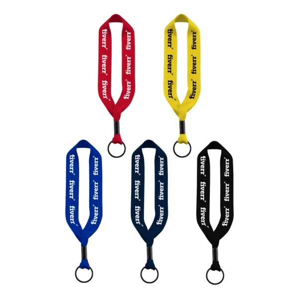 3/4" Polyester Key Chain with Crimp Split Ring