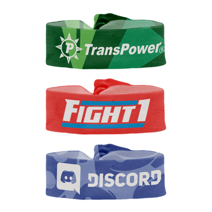 3/4" Dye-Sublimated Elastic Fold-Over Wristband