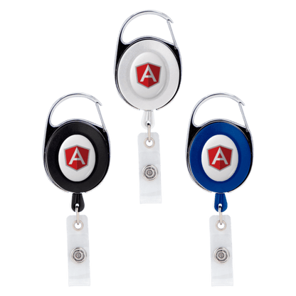 Oval Metal Retractable Badge Reel with Carabiner
