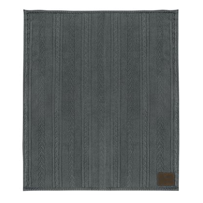 Cable Sherpa Blanket