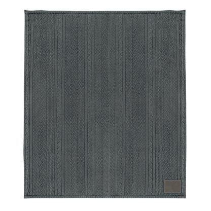 Cable Sherpa Blanket