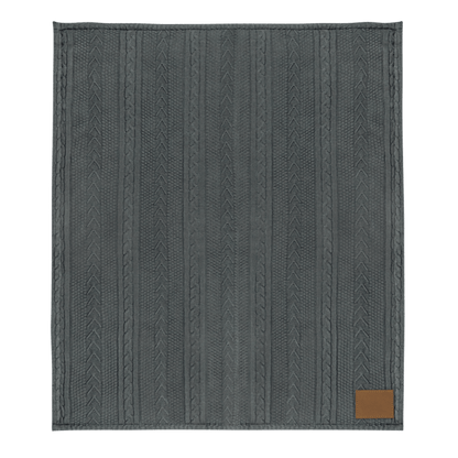 Cable Sherpa Blanket