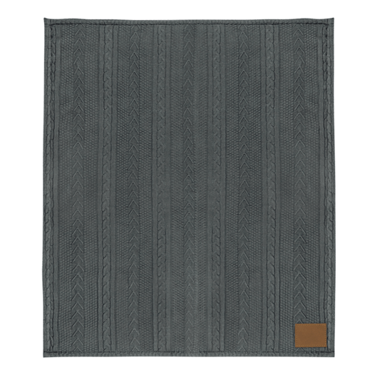 Cable Sherpa Blanket