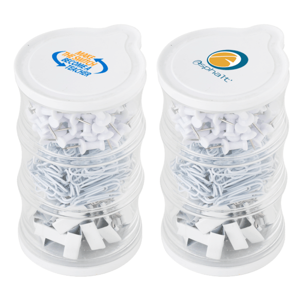 Tower of Clips and Push Pins