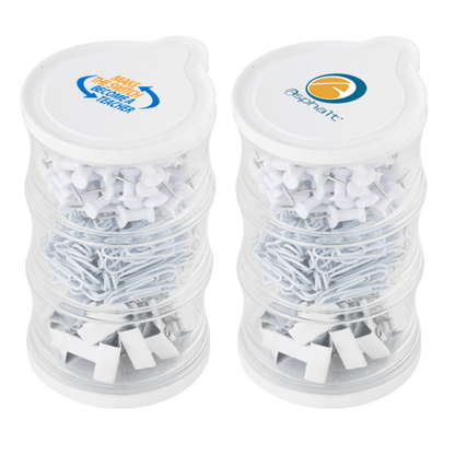 Tower of Clips and Push Pins