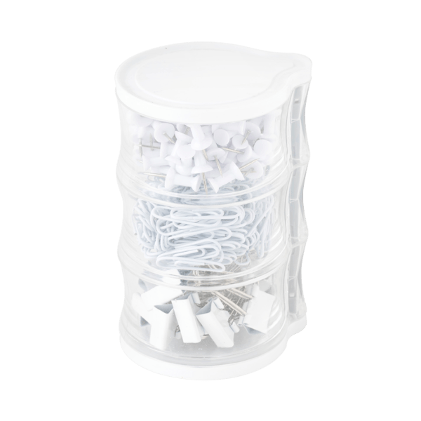 Tower of Clips and Push Pins